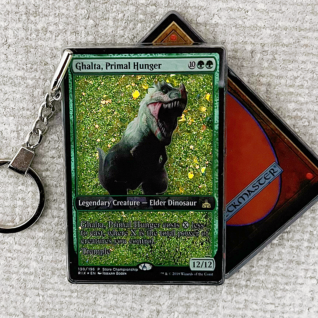 Ghalta, Primal Hunger Magic the Gathering Card Quicksand Keychain