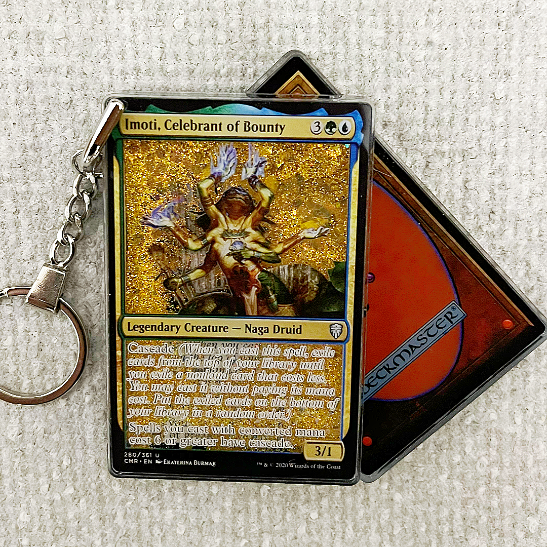 Imoti, Celebrant of Bounty Magic the Gathering Card Quicksand Keychain