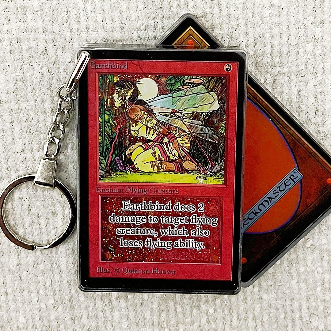 Earthbind Card Quicksand Keychain