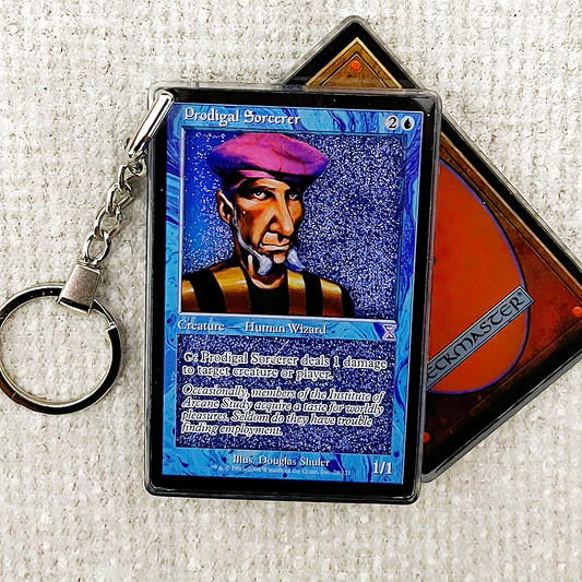 Prodigal Sorcerer Magic the Gathering Card Quicksand Keychain