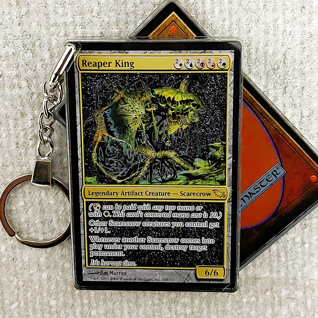 Reaper King Magic the Gathering Card Quicksand Keychain