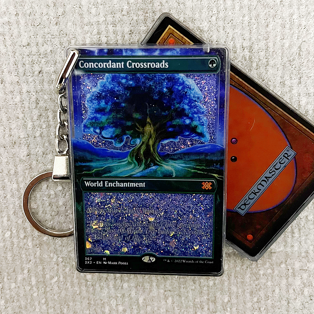 Concordant Crossroads Magic the Gathering Card Quicksand Keychain