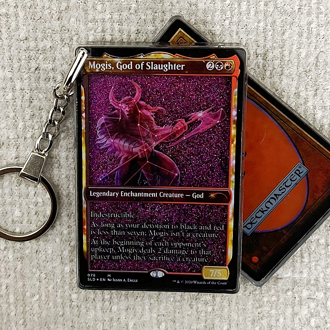 Mogis, God of Slaughter Magic the Gathering Card Quicksand Keychain