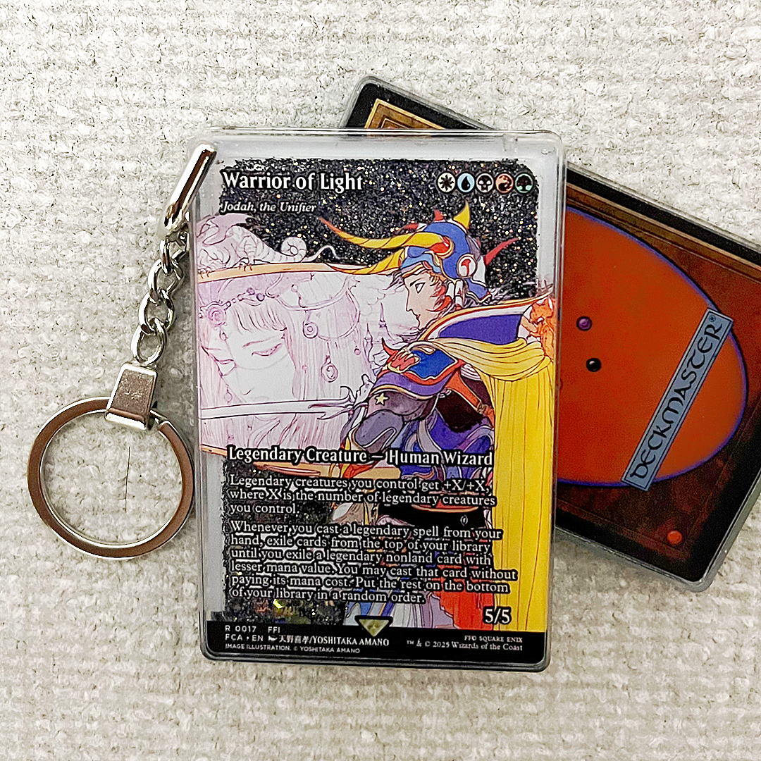 Warrior of Light Magic the Gathering Card Quicksand Keychain
