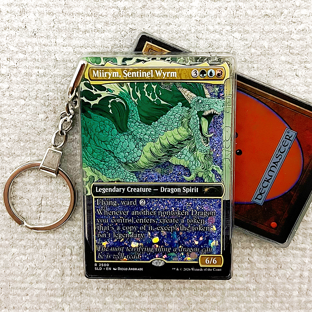 Miirym, Sentinel Wyrm Card Quicksand Keychain