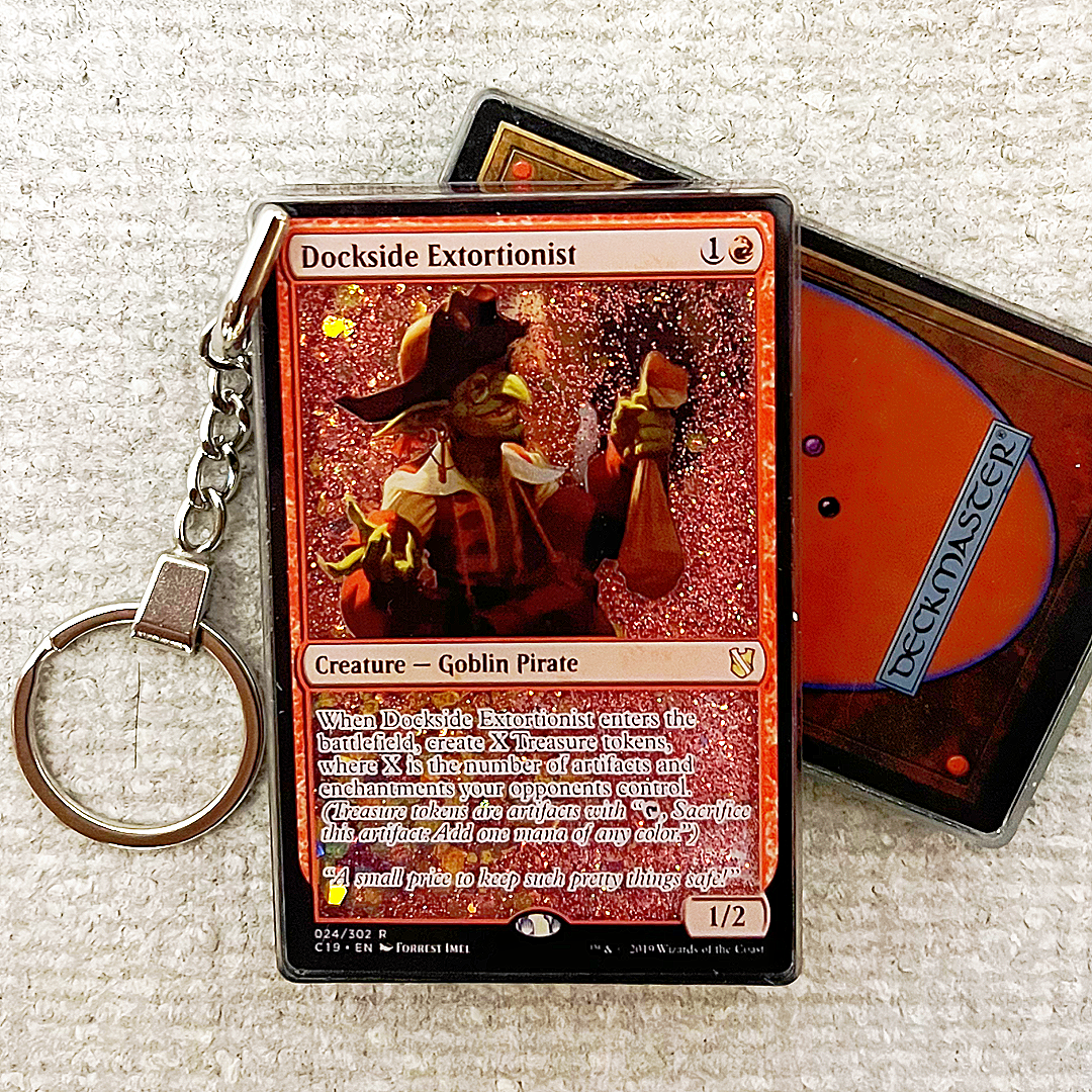 Dockside Extortionist Magic the Gathering Card Quicksand Keychain