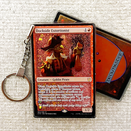 Dockside Extortionist Magic the Gathering Card Quicksand Keychain
