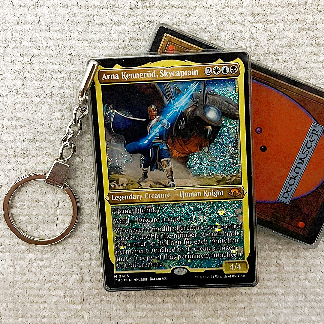 Arna Kennerüd, Skycaptain Magic the Gathering Card Quicksand Keychain