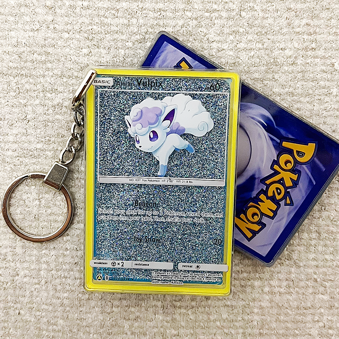 Vulpix Card Quicksand Keychain