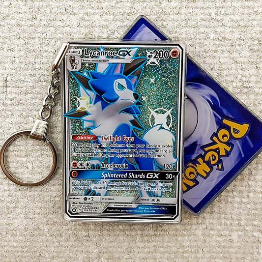 Lycanroc GX Card Quicksand Keychain