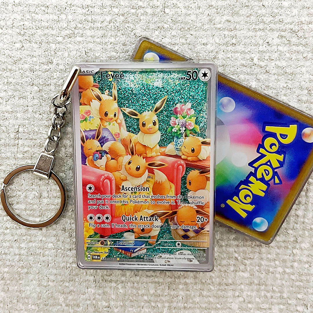 Eevee Card Quicksand Keychain