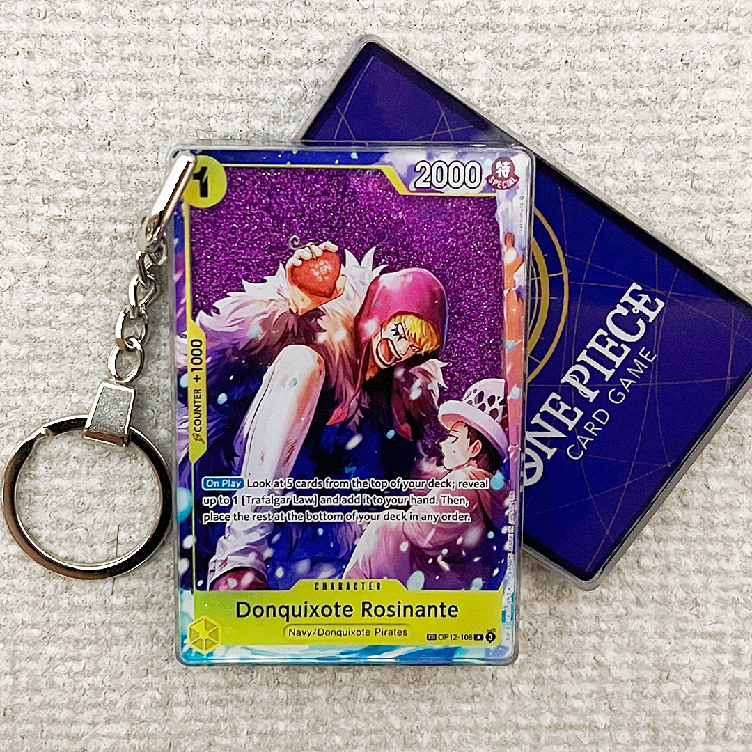 Donquixote Rosinante  Card Quicksand Keychain