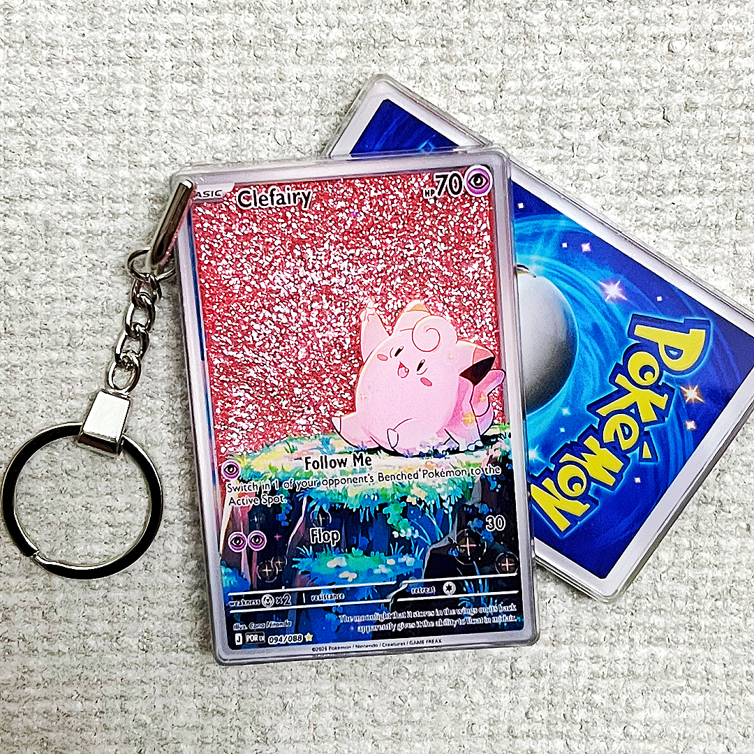 Clefairy Card Quicksand Keychain