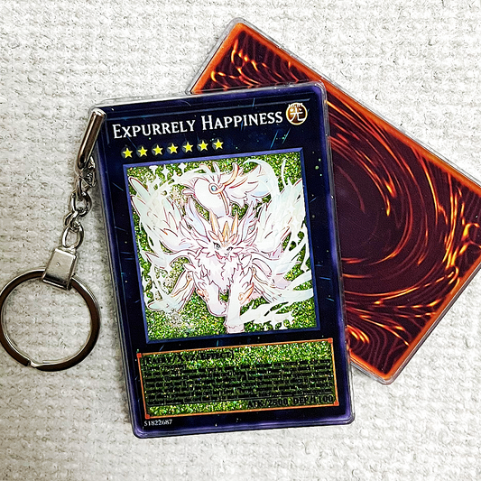 EXPURRELY HAPPINESS Card Quicksand Keychain