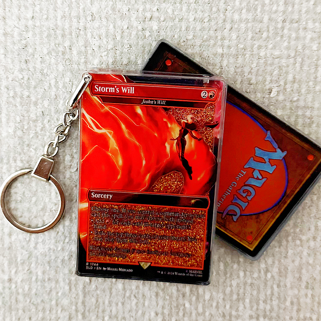 Storm's Will Card Quicksand Keychain