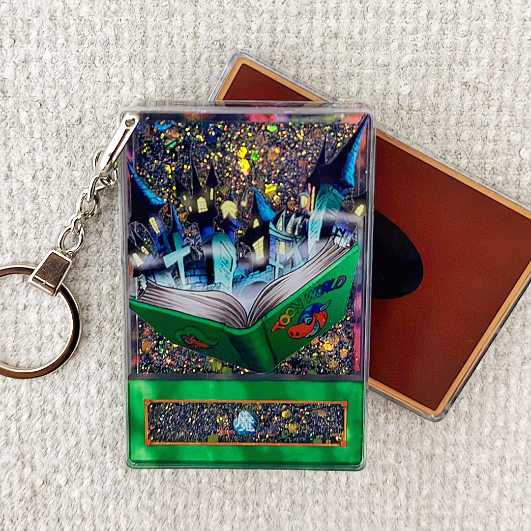 Toon World Anime Style Card Quicksand Keychain