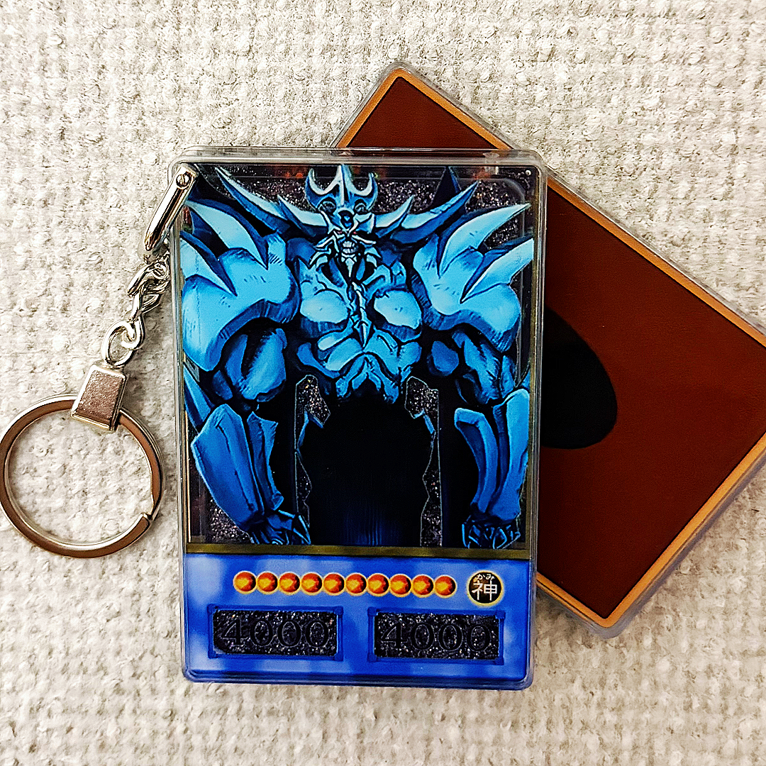 Obelisk the Tormentor Yu-Gi-Oh! Anime Style Card Quicksand Keychain