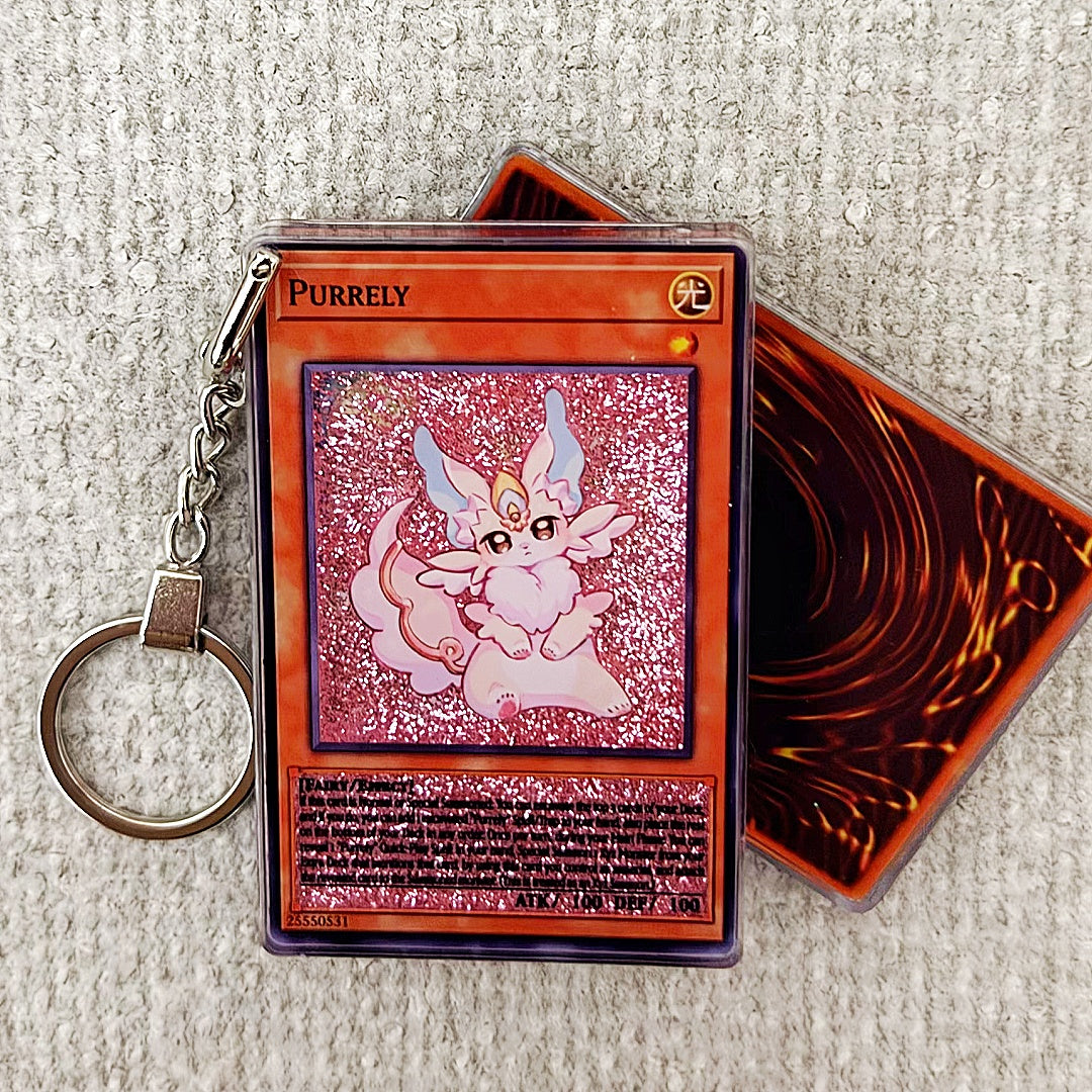 PURRELY Card Quicksand Keychain