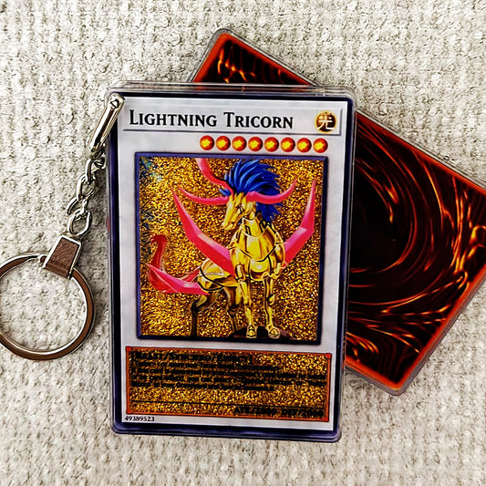 LIGHTNING TRICORN Card Quicksand Keychain