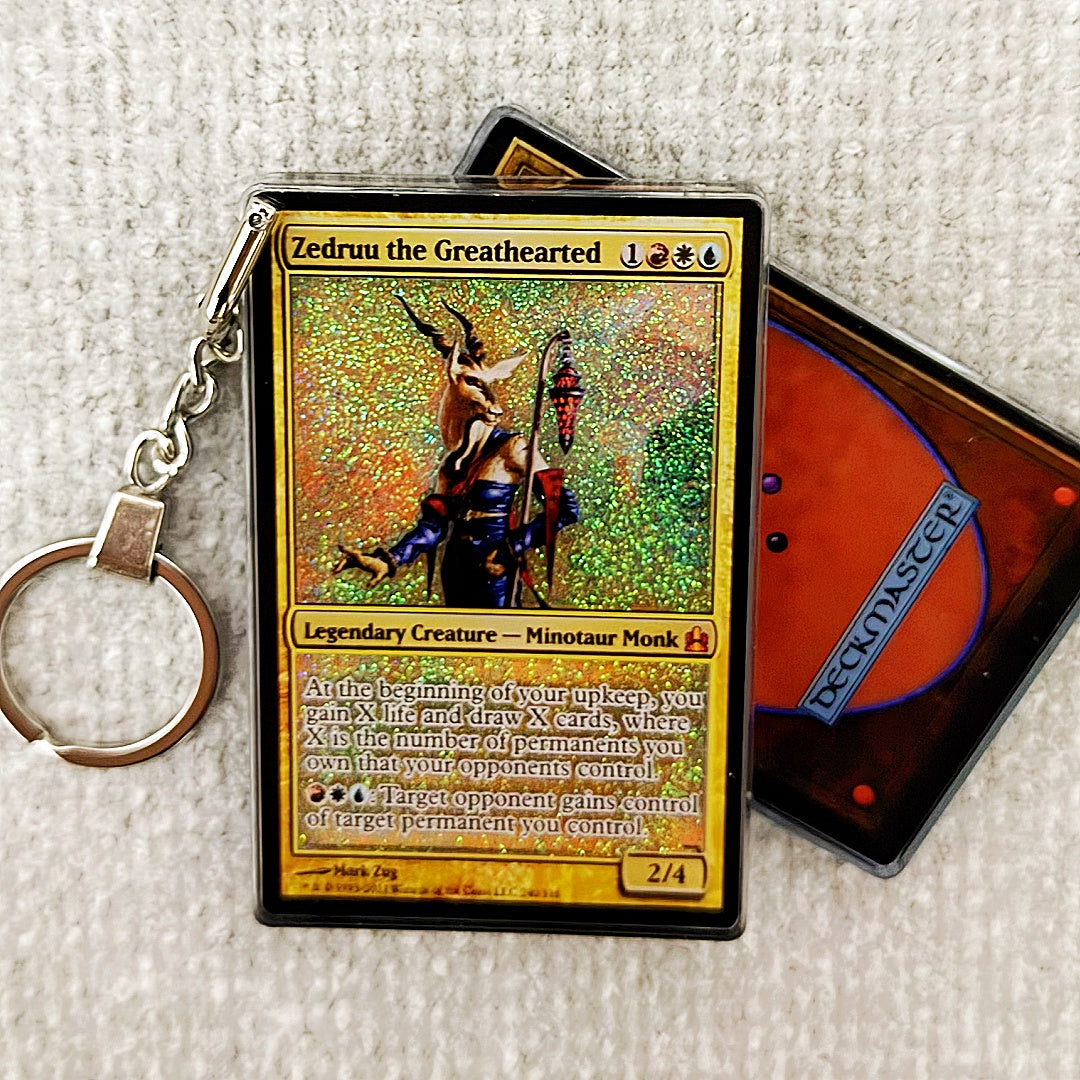 Zedruu the Greathearted Card Quicksand Keychain