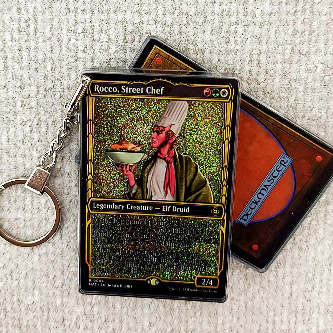 Rocco, Street Chef Card Quicksand Keychain
