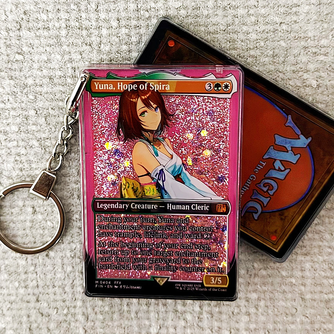 Yuna, Hope of Spira Card Quicksand Keychain