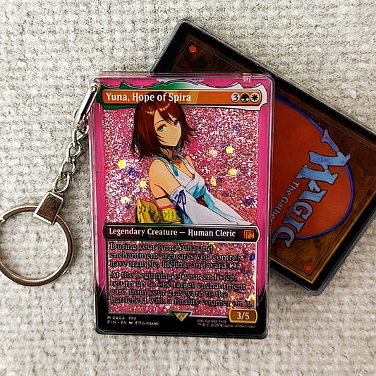 Yuna, Hope of Spira Card Quicksand Keychain
