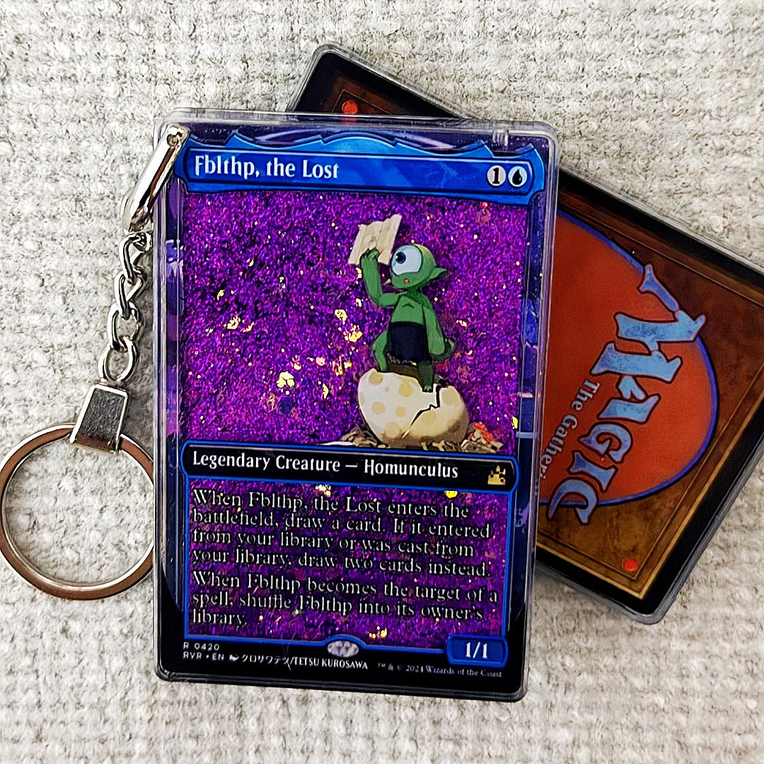 Fblthp, the Lost Card Quicksand Keychain