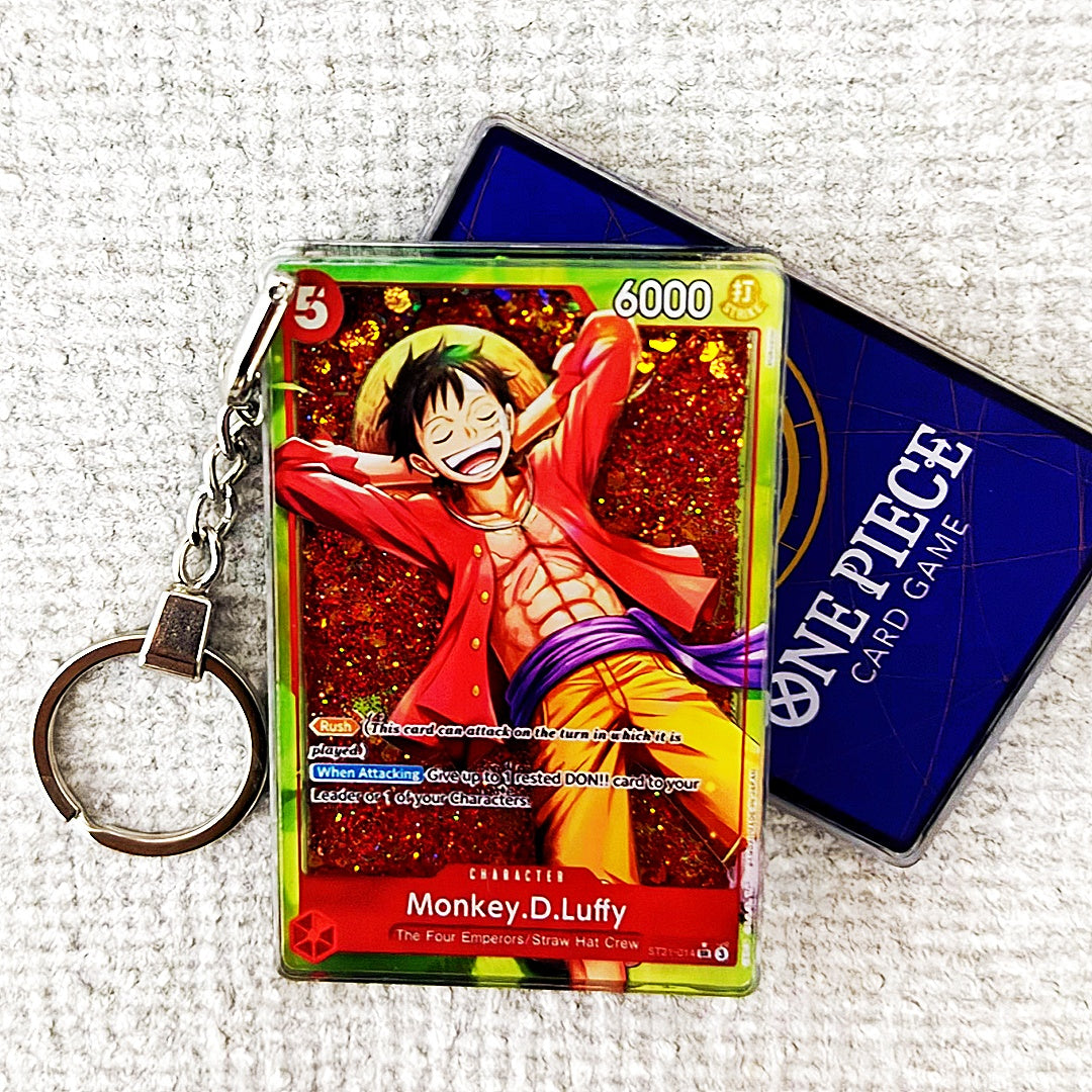 Monkey.D.Luffy Card Quicksand Keychain