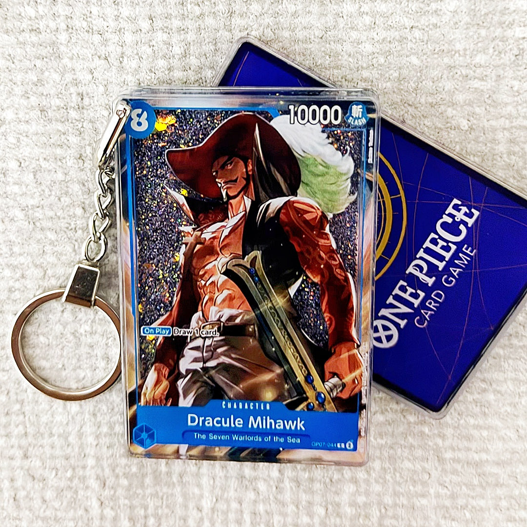 Dracule Mihawk Card Quicksand Keychain