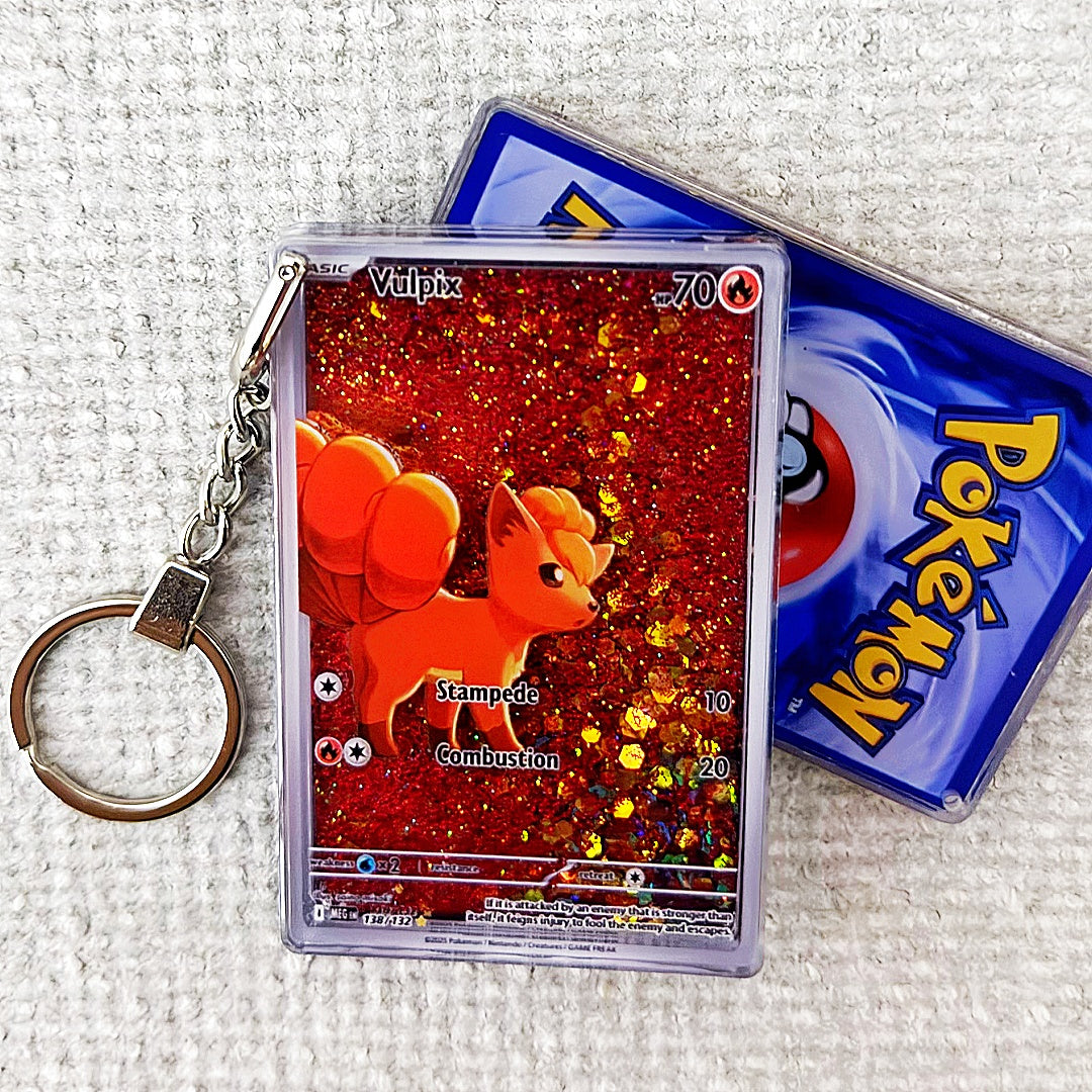 Vulpix Card Quicksand Keychain