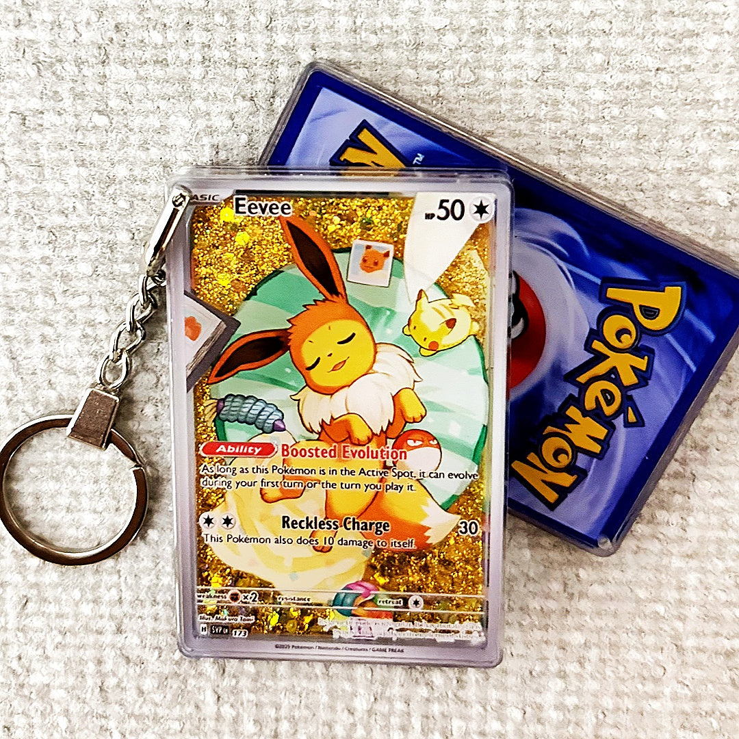 Eevee Card Quicksand Keychain