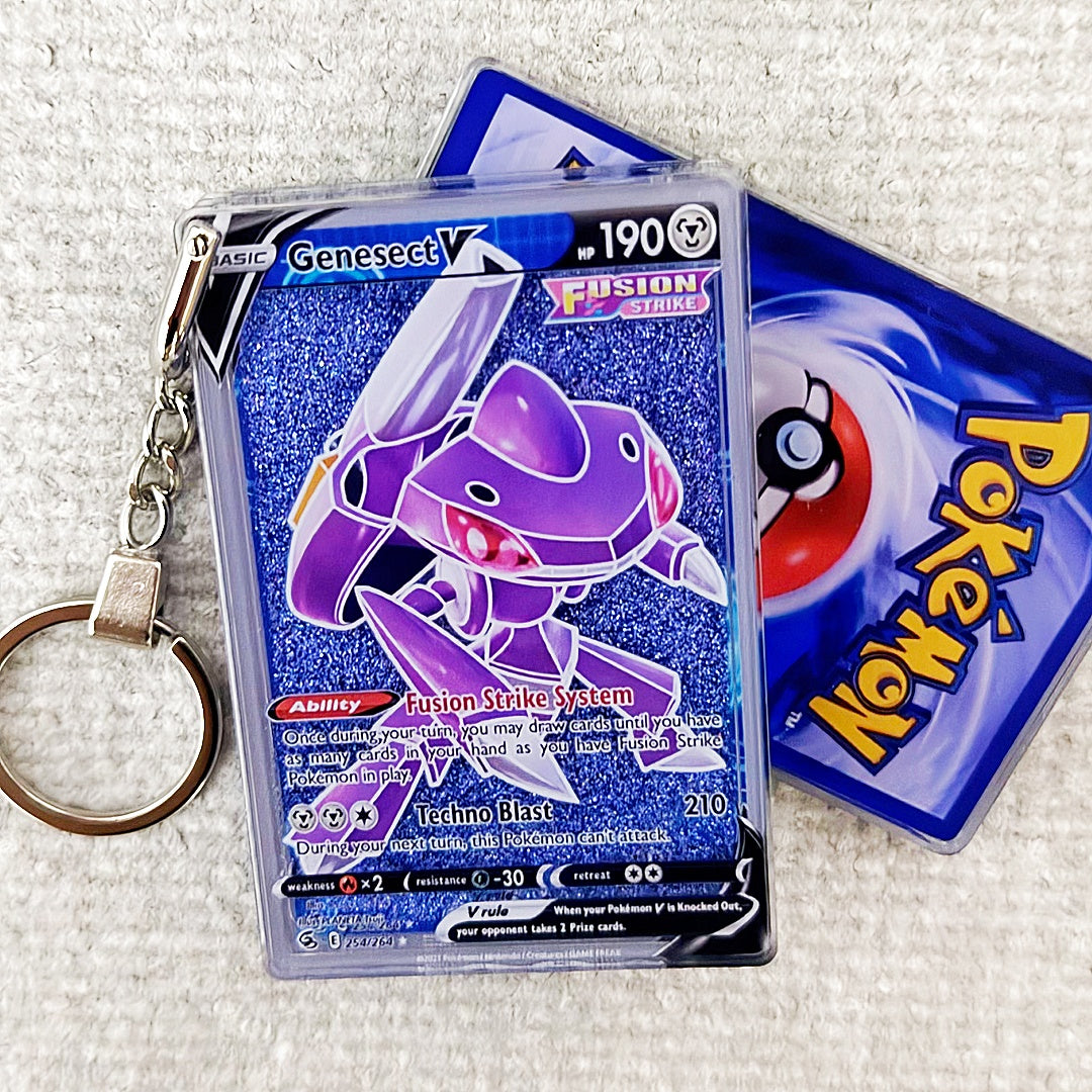 Genesect V Card Quicksand Keychain
