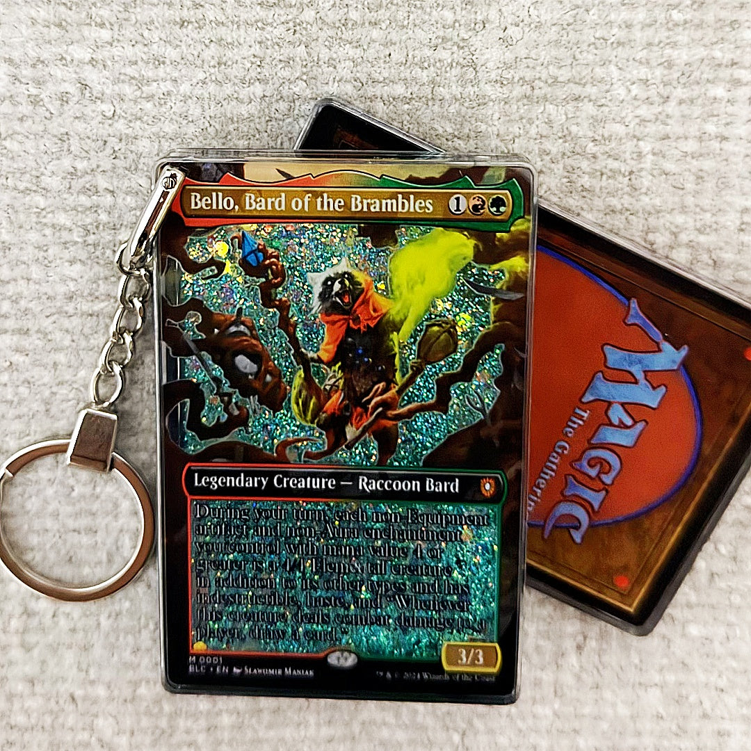 Bello, Bard of the Brambles Card Quicksand Keychain