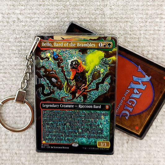 Bello, Bard of the Brambles Card Quicksand Keychain