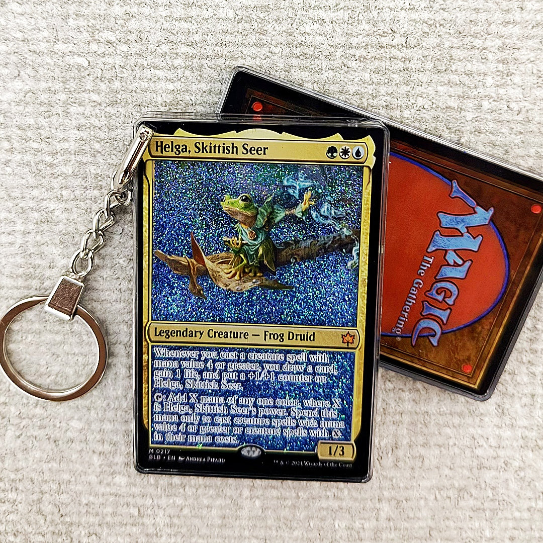 Helga, Skittish Seer Card Quicksand Keychain