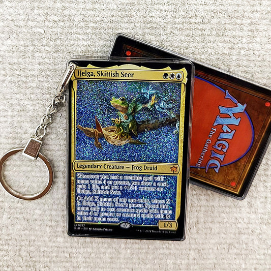 Helga, Skittish Seer Card Quicksand Keychain
