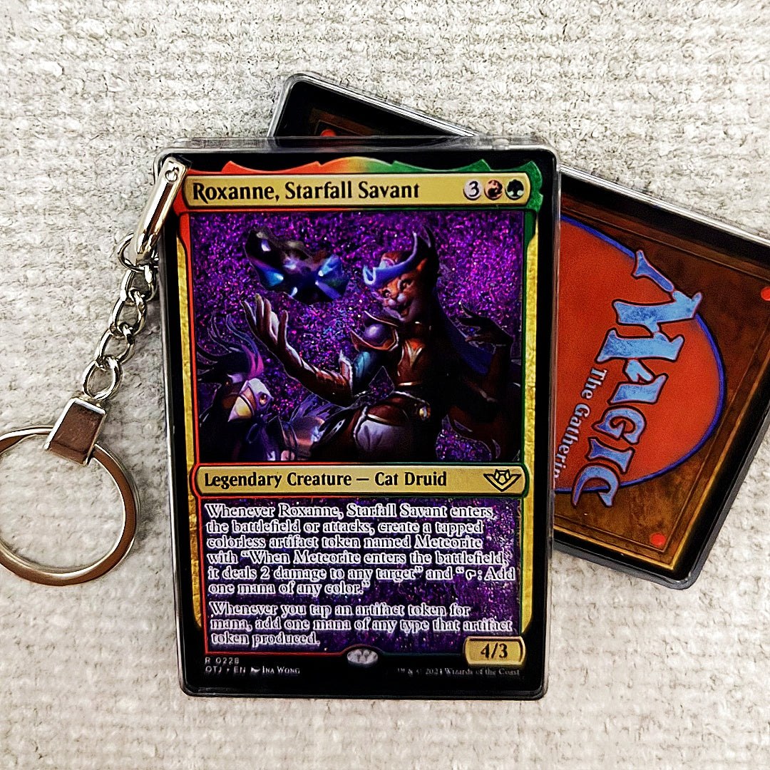 Roxanne, Starfall Savant Card Quicksand Keychain