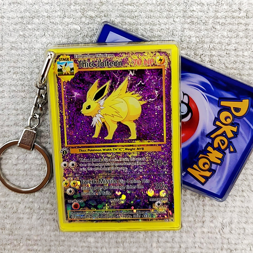 Thicc Jolteon Card Quicksand Keychain
