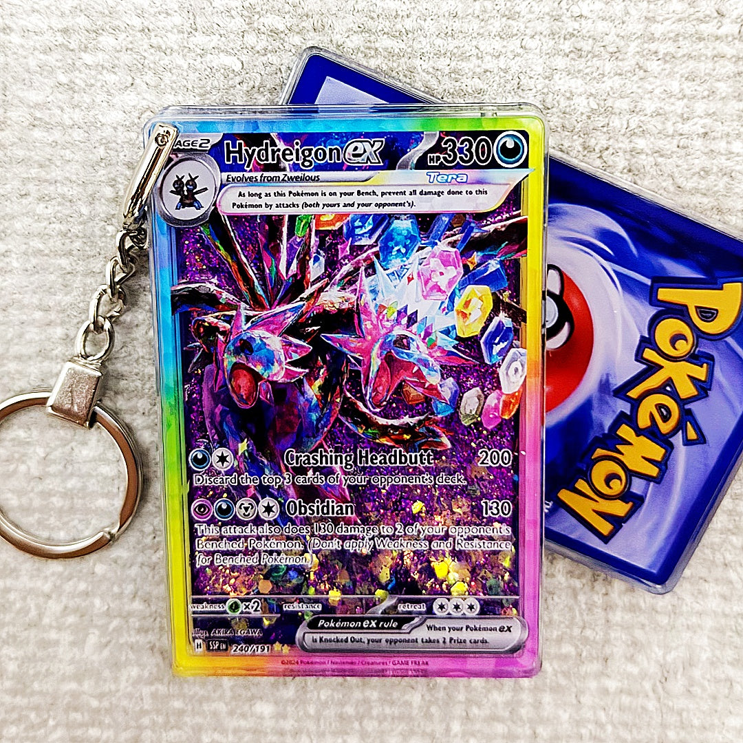 Hydreigon EX Card Quicksand Keychain
