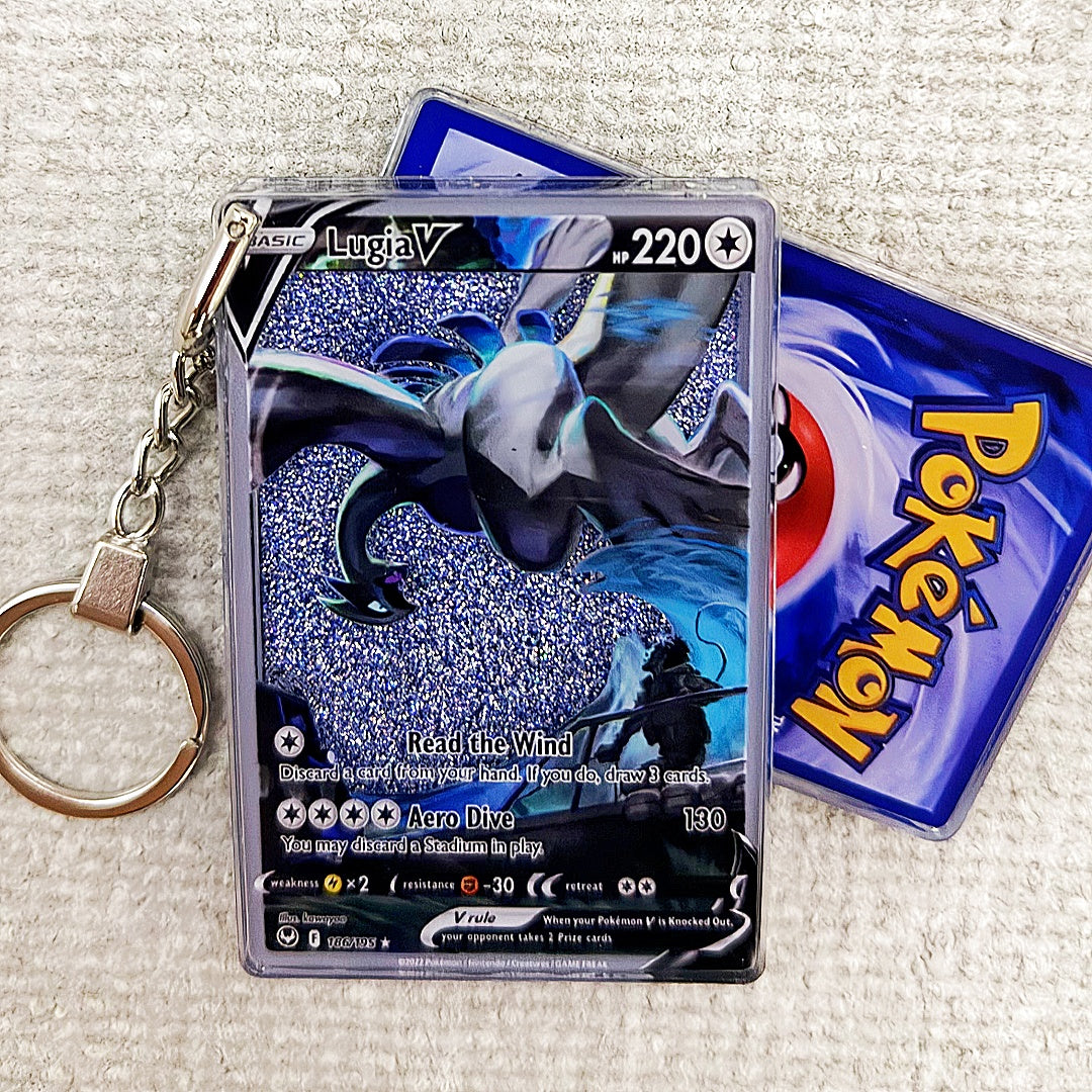 Lugia V Card Quicksand Keychain