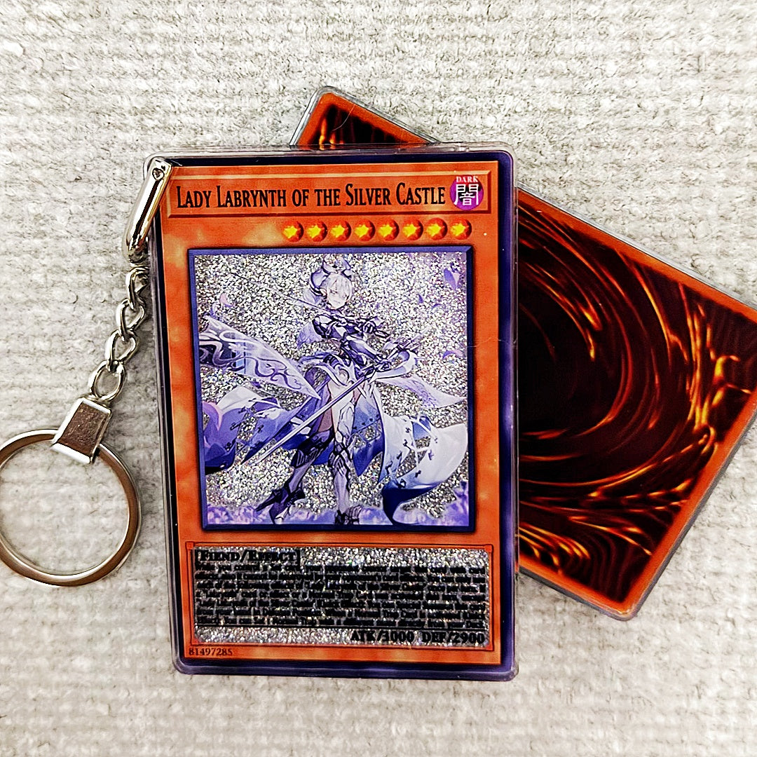 LADY LABRYNTH OF THE SILVER CASTLE Card Quicksand Keychain