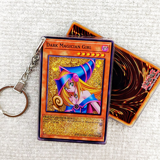 DARK MAGICIAN GIRL-English Version Card Quicksand Keychain