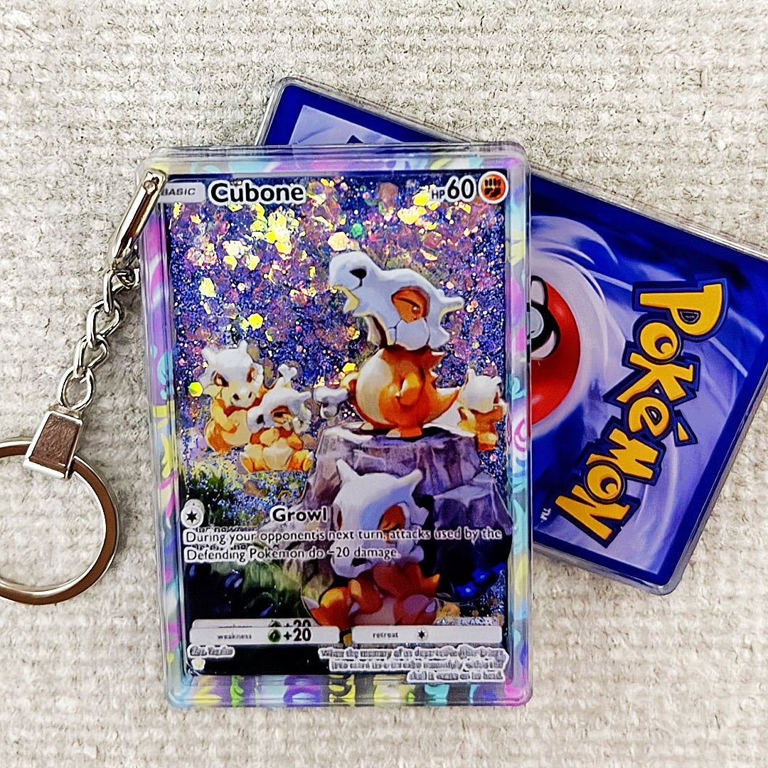 Cubone Card Quicksand Keychain