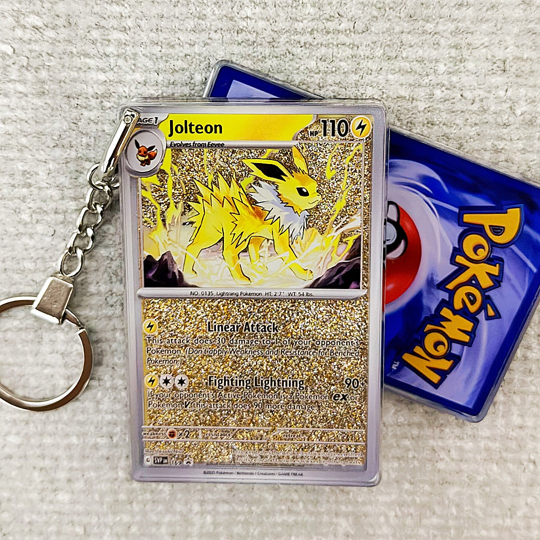 Jolteon Card Quicksand Keychain