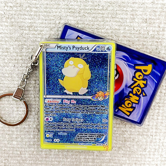 Misty's Psyduck Card Quicksand Keychain