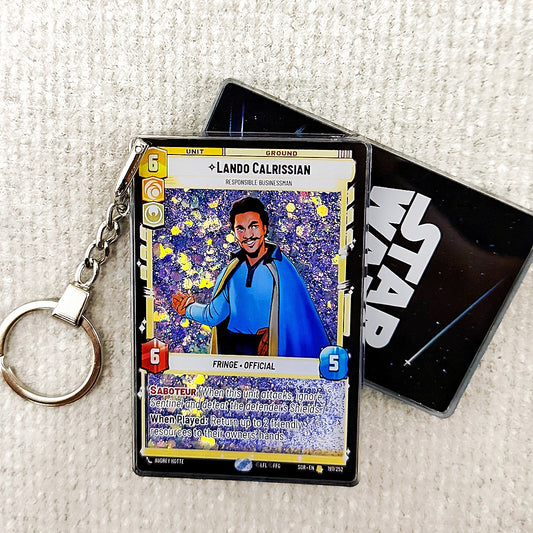 LANDO CALRISSIAN Star Wars Card Quicksand Keychain