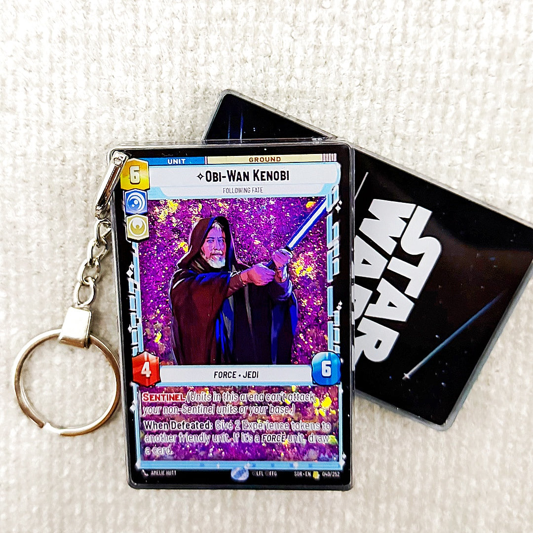 OBI-WAN KENOBI Star Wars Card Quicksand Keychain