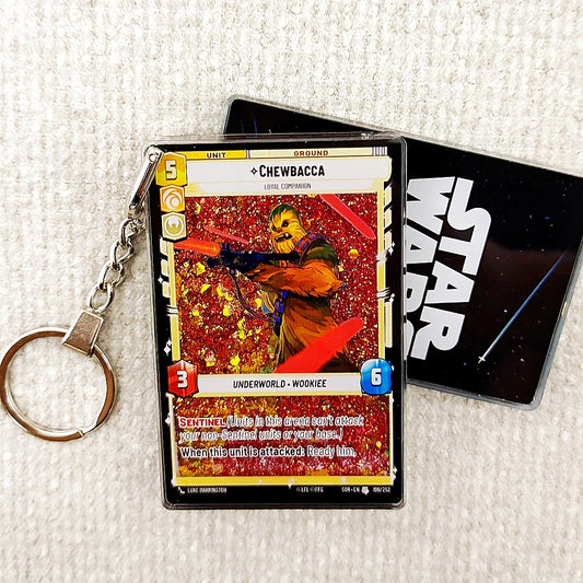 CHEWBACCA Star Wars Card Quicksand Keychain