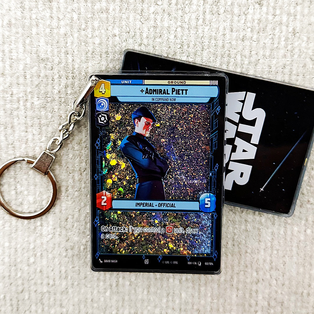 ADMIRAL PIETT Star Wars Card Quicksand Keychain
